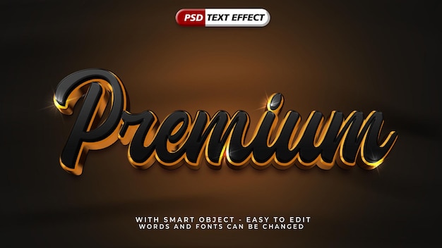 Premium 3d style text effect