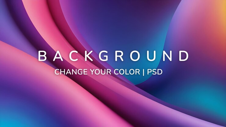 PSD premium abstract colorful 3d background with fluid gradient