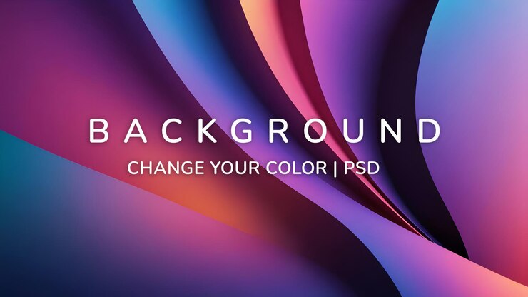 PSD premium abstract colorful 3d background with fluid gradient