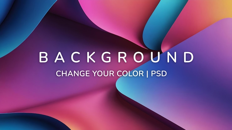 PSD premium abstract colorful 3d background with fluid gradient