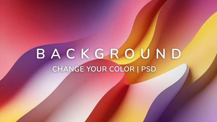 PSD premium abstract colorful 3d background with gradient