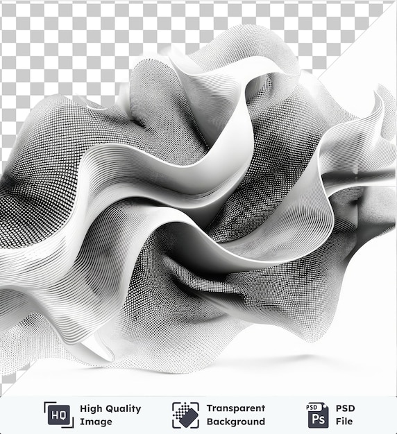 PSD premium abstract mesh fades vector symbol gradient black and white a flower