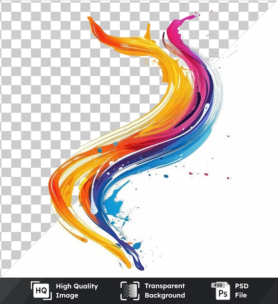 Premium abstract vector brush flair symbol artistic multicolored background