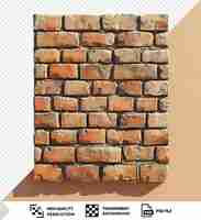 PSD premium of bible of a brick wall with red bricks and a dark shadow