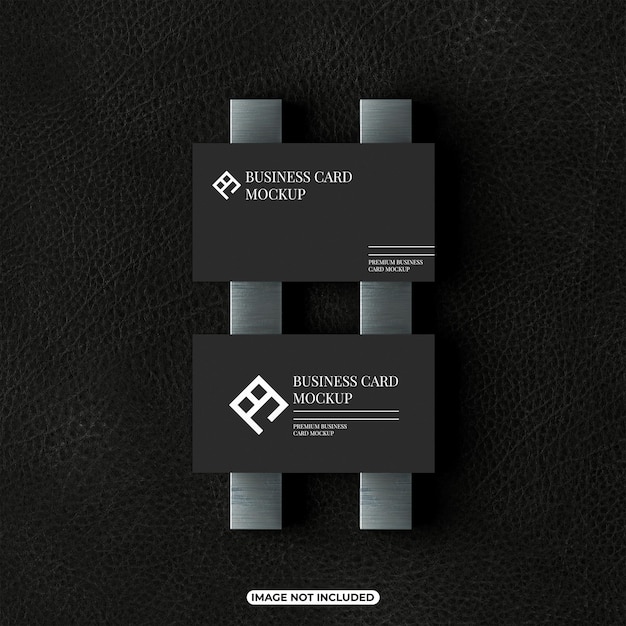 Premium black business card mockup