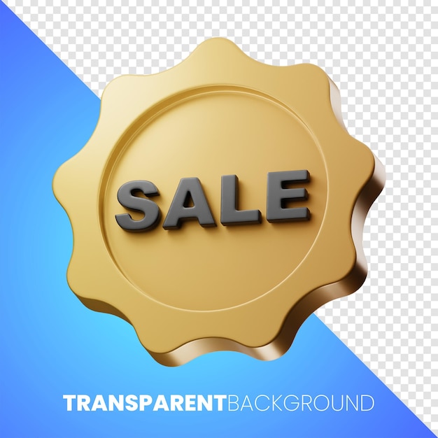 Premium black friday icon 3d rendering on isolated background PNG