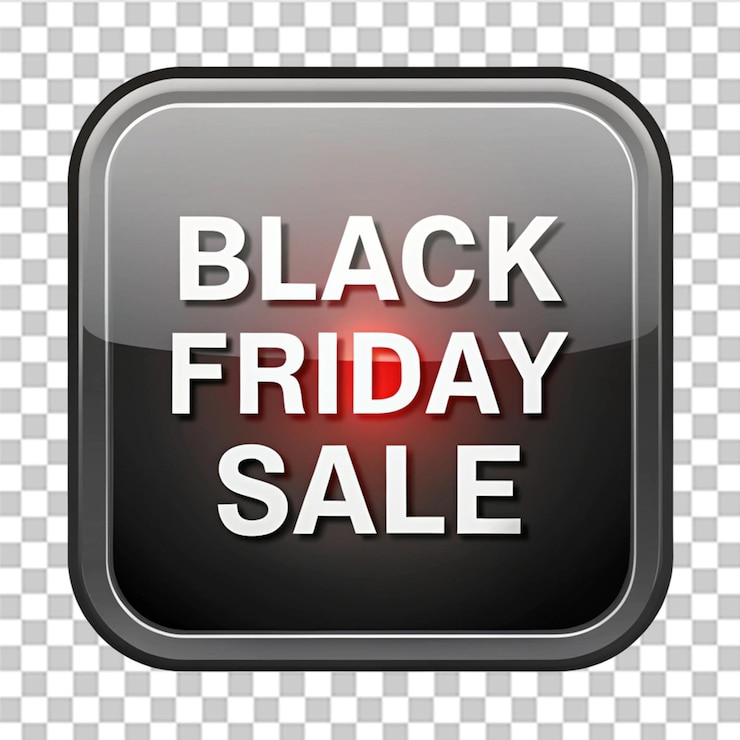 PSD premium black friday icon isolated on transparent background