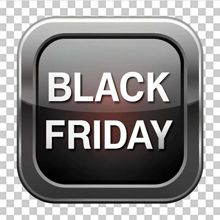 PSD premium black friday icon isolated on transparent background