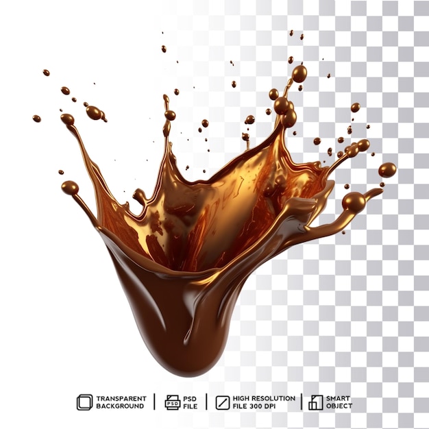 Premium Brown Liquid Splash w przezroczystym tle