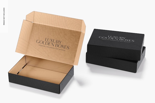 Premium cardboard boxes mockup