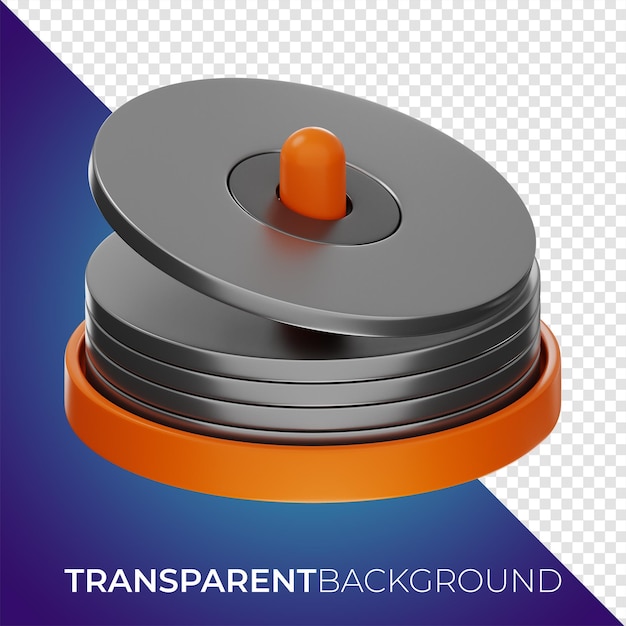 Premium cd storage icon 3d rendering on isolated background