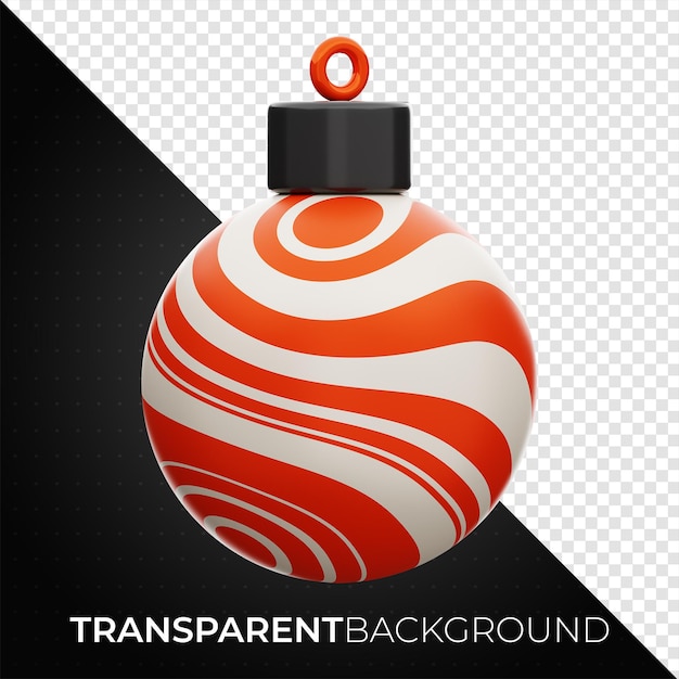 Premium Christmas tree decoration ball icon 3d rendering on isolated background PNG