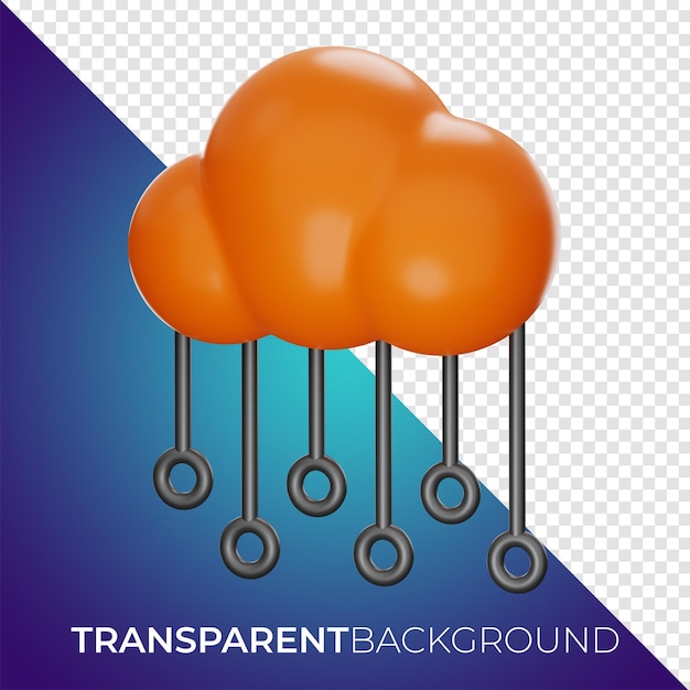 Premium cloud server database storage icon 3d rendering on isolated background