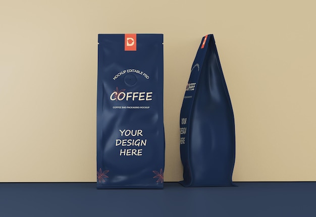 Premium Coffee Bag Mockup Psd