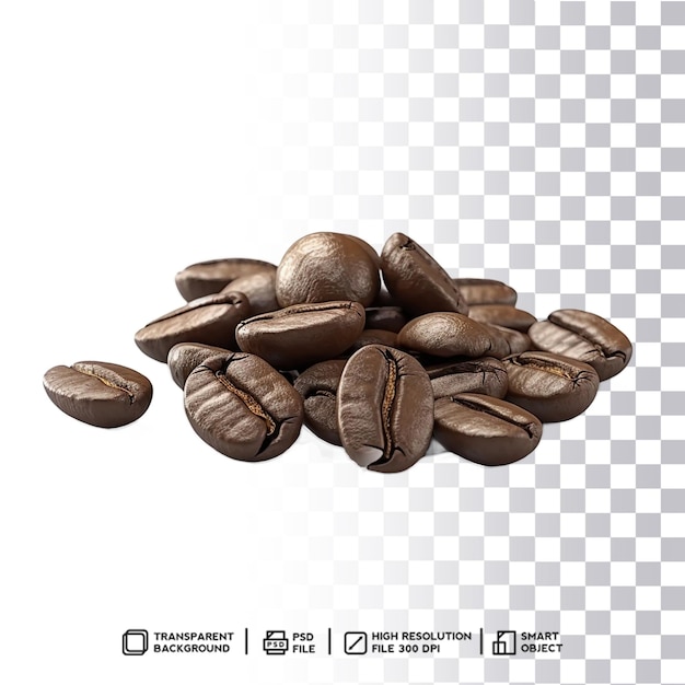 PSD premium coffee beans with transparency for design