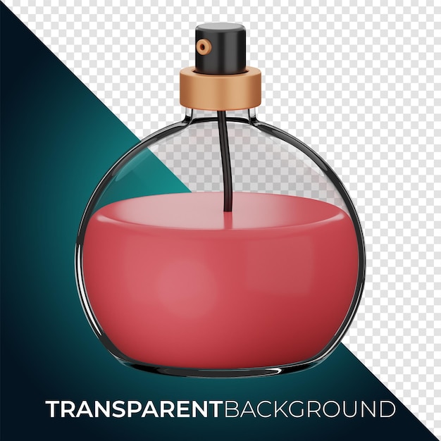 Premium cosmetic and beauty perfume icon 3d rendering on isolated background png