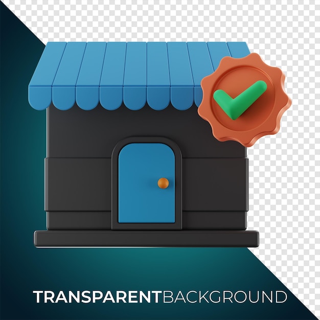 Premium digitale marketing verifiëren pictogram 3d-rendering op geïsoleerde achtergrond