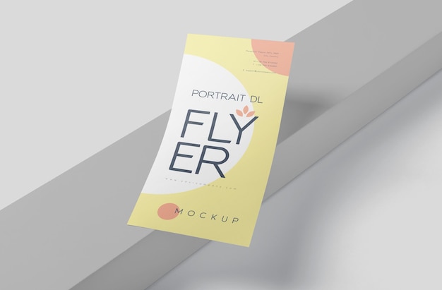 premium dl size vertical flyer mockup template
