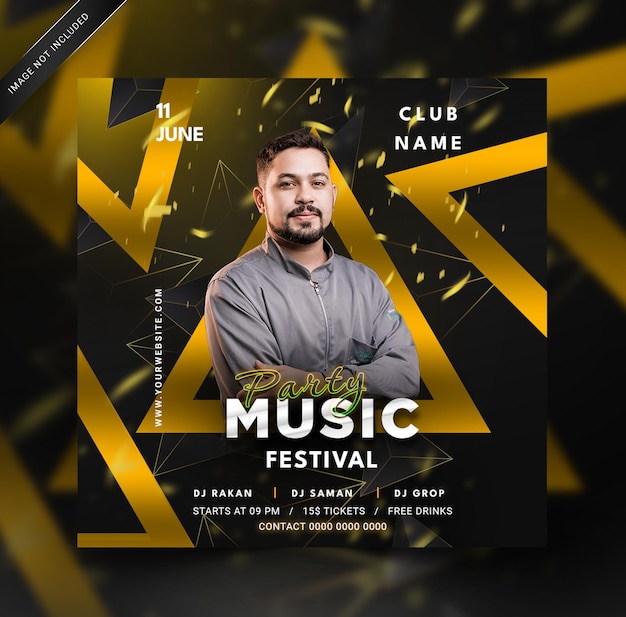 Premium Elegant Music Festival Post Szablon Psd W Mediach Społecznościowych