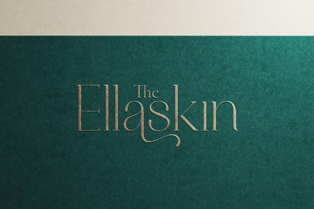 premium the ellaskin logo mockup