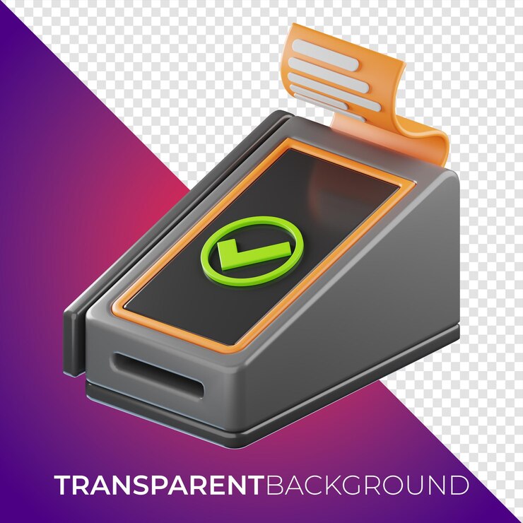 PSD premium finance payment device icon 3d rendering on isolated background