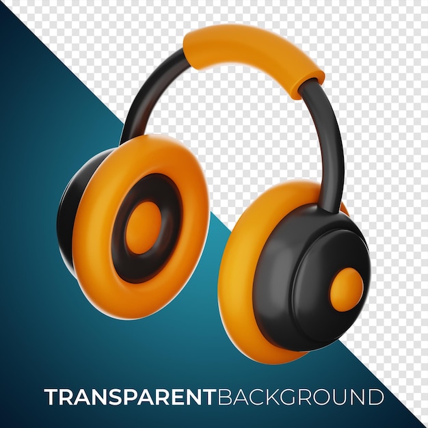 Premium fitness headset icon 3d rendering on isolated background PNG