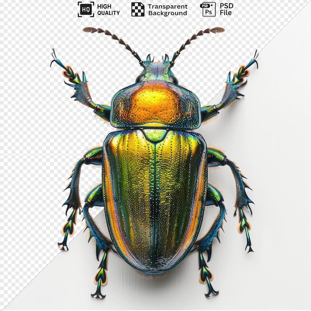 PSD premium of flower chafer beetle on a isolated background