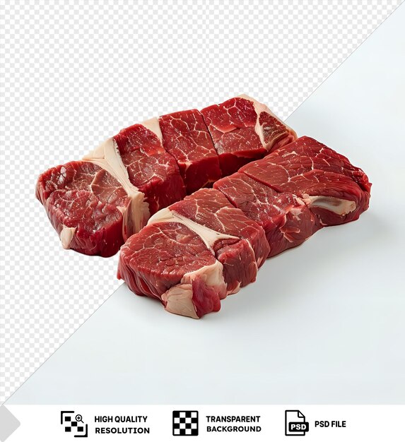 PSD premium of fresh raw beef steak isolated on transparent background