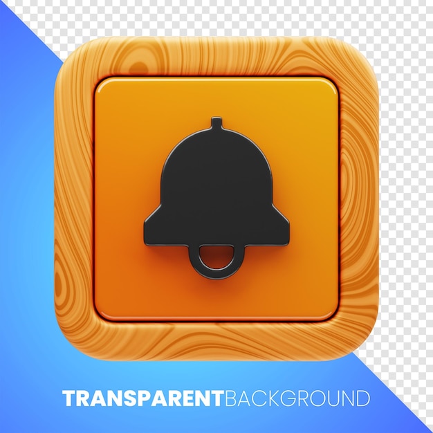 Premium game button notification icon 3d rendering on isolated background