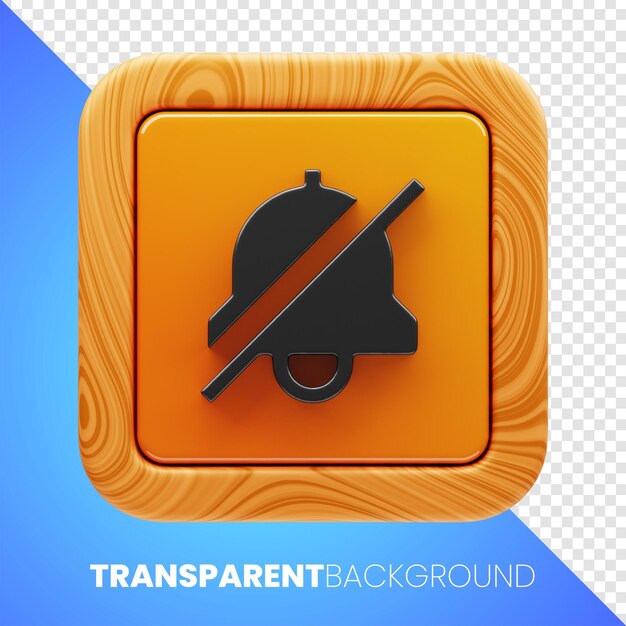 Premium game button notification icon 3d rendering on isolated background