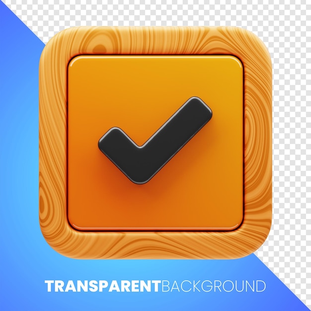 Premium game button okay icon 3d rendering on isolated background