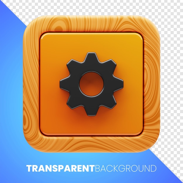 premium game button setting icon 3d rendering on isolated background
