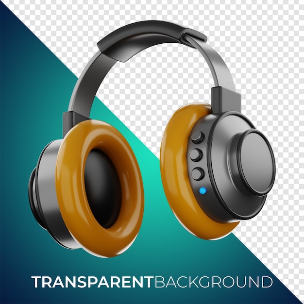 Premium gamer headset icon 3d rendering on isolated background png