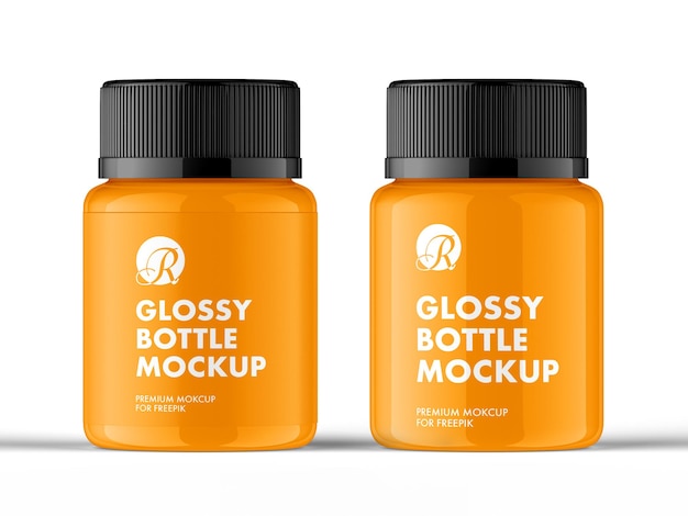 Premium Glossy Bottle Mockup