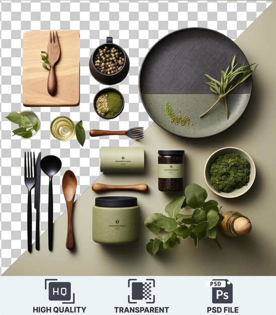 PSD premium of gourmet plantbased cooking set