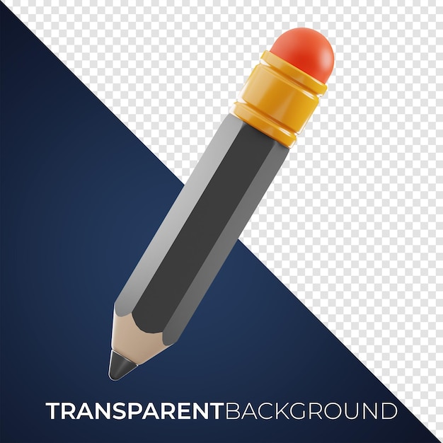 Premium graphic design pencil icon 3d rendering on isolated background png