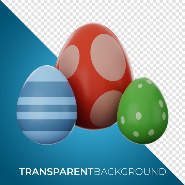 Premium Happy Easter egg Icon 3D-rendering op geïsoleerde achtergrond