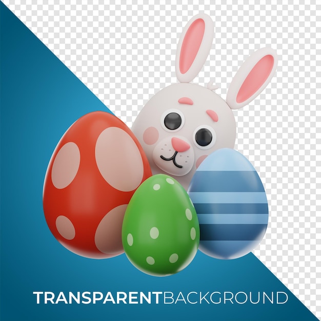 Premium Happy Easter Egg Ikona Renderowania 3d Na Odosobnionym Tle