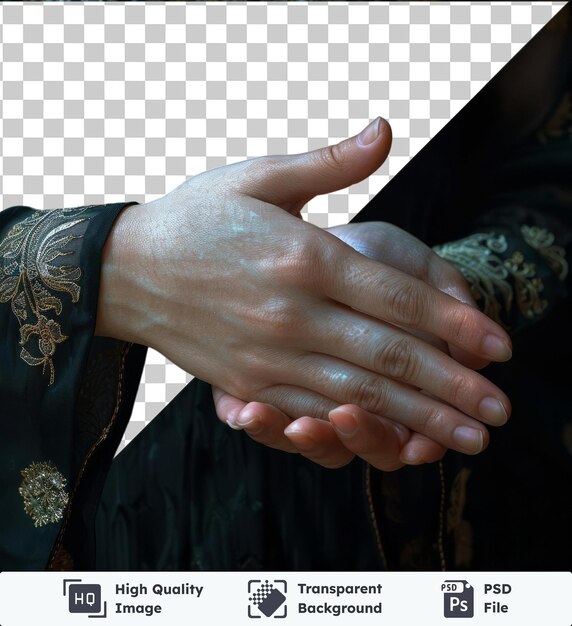 PSD premium of high quality psd beautiful hand of the japanese woman