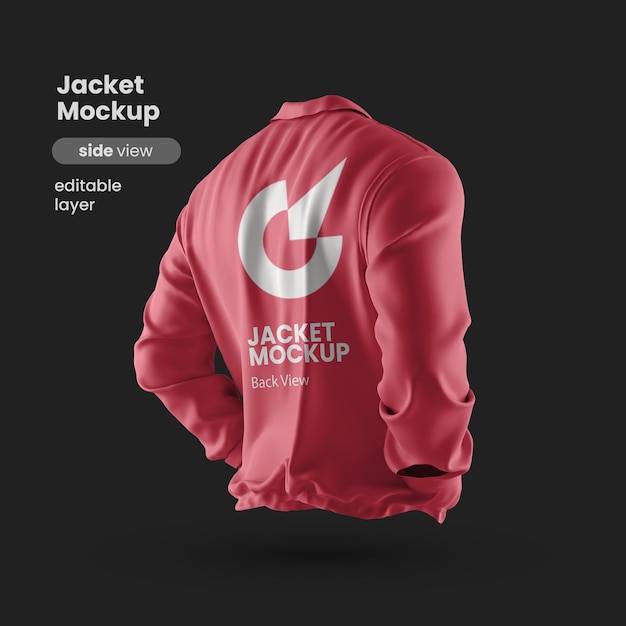 Premium jacket mockup back side view