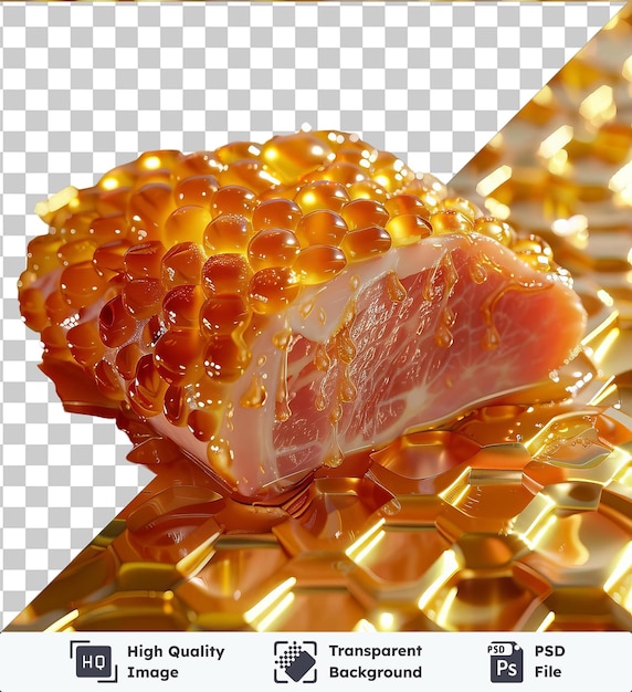 PSD premium juicy honey glazed ham on a tray