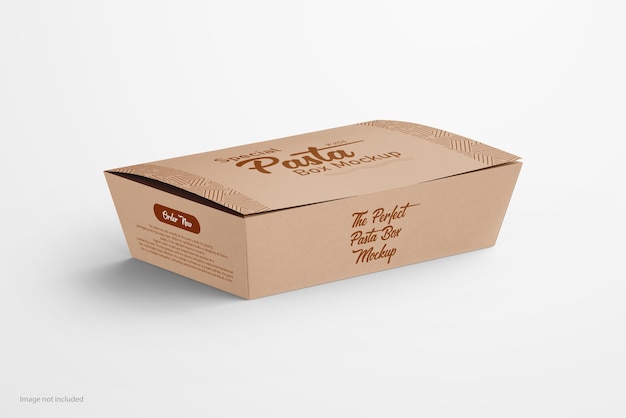 PSD premium kraft paper food box eco packaging mockup