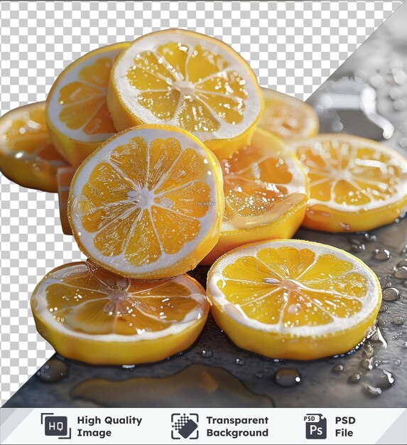 PSD premium lemons dried in the sun on a table