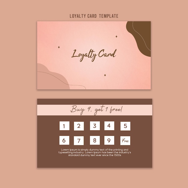 Premium Loyalty Card Design Template Vector Stock