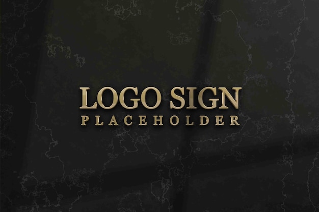 PSD premium luxe gouden logo mockup