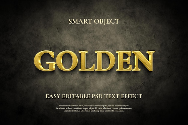 PSD premium luxur gold editable text effect