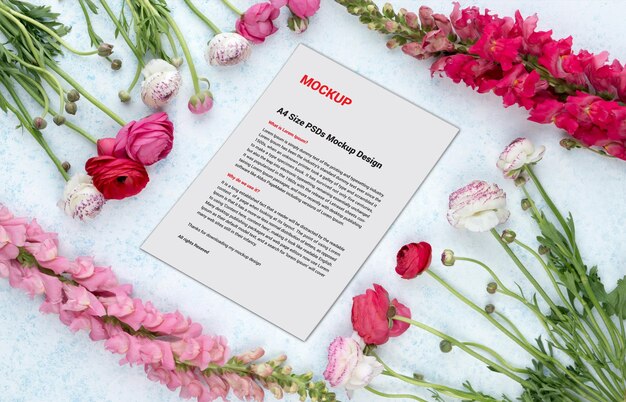 Premium Menu poster pamphlet invoice Letterhead fax cover flyer or Letter free PSD Mockup file