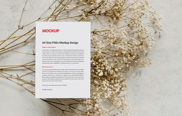 premium menu poster pamphlet invoice letterhead fax cover flyer or letter free psd mockup file