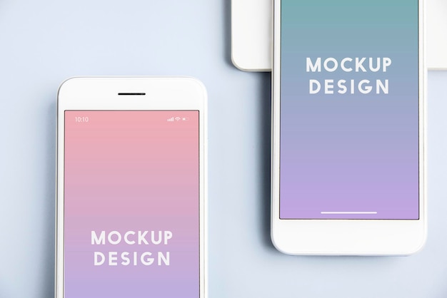 Premium mobiele telefoon scherm mockup sjabloon
