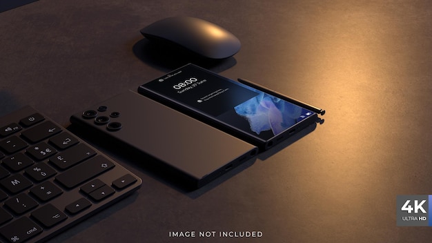 Premium mobil ekran maketi şablonu 3D Render